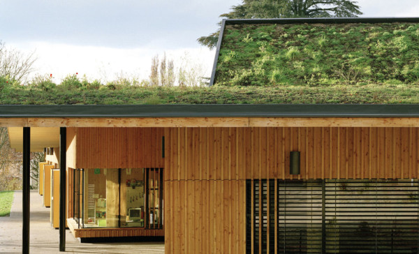 Школа с "зеленой" крышей в Лионе
