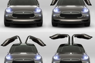 На электрическом кроссовере Tesla Model X оставят оригинальные задние двери